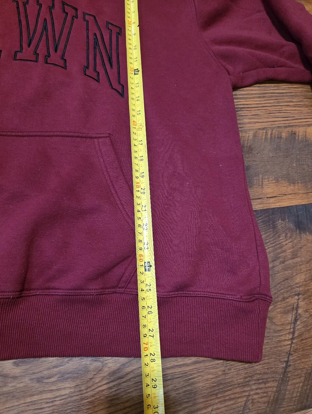 100 Brawn Maroon Pullover Hoodie Big Man Wear - Picture 9 of 9